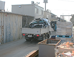 荷物を積載したまま、台貫に乗車して計量 荷物を積載したまま、台貫に乗車して計量