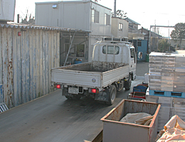 空荷にしたうえで、台貫に乗車して計量 空荷にしたうえで、台貫に乗車して計量